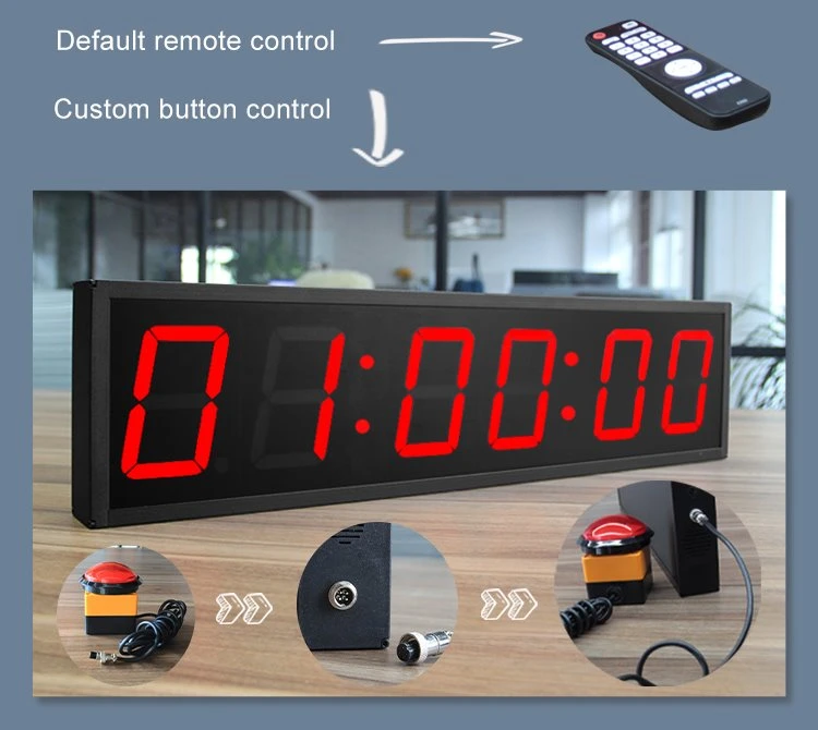 custom large wall clock with button control